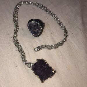Amethyst Necklace and Ring